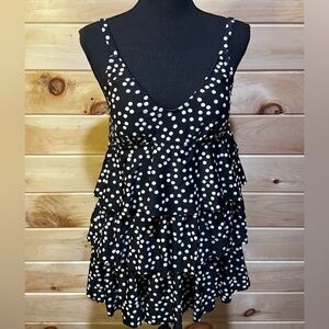 Jaclyn Smith Polka Dot Black White Bathing Suit Size 10